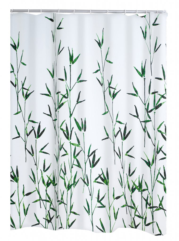 Ridder 47305 Sprchový závěs BAMBUS 180 x 200 cm, textilní - zelený bambus