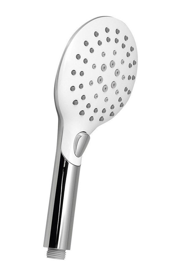 Sapho Ruční masážní sprcha s tlačítkem, 6 režimů sprchování, průměr 120mm, ABS/chrom/bílá (1204-20)