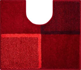 GRUND DIVISO rubínová 50x60 cm s výřezem pro WC, koupelnová předložka