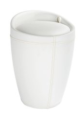WENKO Koupelnová stolička koženka CANDY bílá 51x36x36 cm