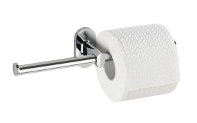 WENKO Držák WC papíru dvojitý BEZ VRTÁNÍ PowerLoc RICO kovově lesklý 7x27x7 cm