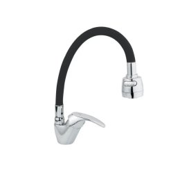 JB Sanitary A10 17 05 Slim Stojánková dřezová baterie, černé flexi ramínko