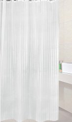 Aqualine Sprchový závěs 180x200cm, polyester, bílá (ZP001)