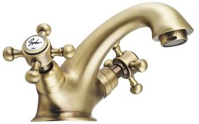 Sapho ANTEA stojánková umyvadlová baterie s výpustí, bronz (3176)