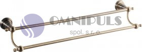 Sapho DIAMOND dvojitý držák ručníků 600x130mm, bronz (1318-11)