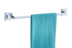 WENKO Věšák na ručníky BEZ VRTÁNÍ VacuumLoc QUADRO chromový 6x61x5 cm