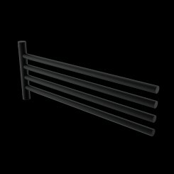 Nimco BORMO ČERNÁ Černý držák na ručníky otočný, 42 cm (BRC 11096-4-90)