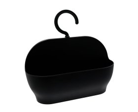 Sapho SHARON police do sprchy závěsná, plast, černá (SH8455B)