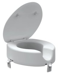 Zvýšené sedátko 12 cm na WC pro seniory, bílá INVALWCSED