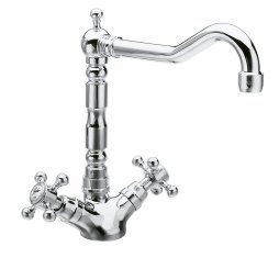 Sapho ANTEA stojánková dřezová baterie s retro hubicí, chrom (3121)