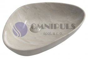 Sapho DALMA keramické umyvadlo na desku, 58,5x39 cm, marfil (MM227)