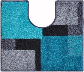 GRUND ATALA - Koupelnová předložka tyrkysová Rozměr: 50x60 cm s výřezem pro WC