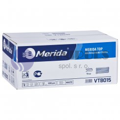 Merida VTB015 - Jednotlivé papírové ručníky IDEAL, 2-vrst., 3200 ks / karton, /dříve PZ15/