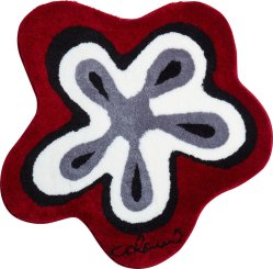 GRUND Colani 1 červená ø 100 cm, koupelnová předložka