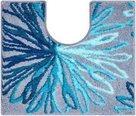 GRUND ART - Koupelnová předložka tyrkysově šedá Rozměr: 50x60 cm s výřezem pro WC