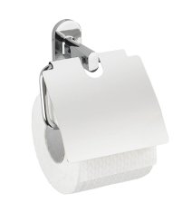 WENKO Držák WC papíru BEZ VRTÁNÍ PowerLoc RICO kovově lesklý 14x14x7 cm