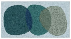 GRUND NUMA - Koupelnová předložka Šedá-zelená Rozměr: 80x150 cm