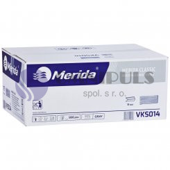 Merida VKS014 - Jednotlivé papírové ručníky skládané ŠEDÉ, 5000 ks / karton, /dříve PZ14/