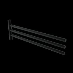 Nimco BORMO ČERNÁ Černý držák na ručníky otočný, 42 cm (BRC 11096-3-90)