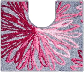 GRUND ART - Koupelnová předložka růžově šedá Rozměr: 50x60 cm s výřezem pro WC