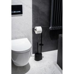 Hopa WC štětka + držák papíru, nerez černá (KD02071616)