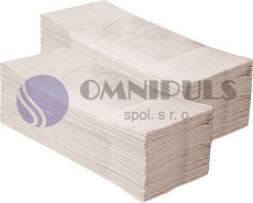 Merida VES074 - Jednotlivé papírové ručníky skládané EKONOM, šedé, 5000 ks / karton, /dříve PZ74/