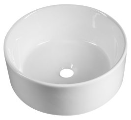 Sapho Aqualine Keramické umyvadlo na desku, Ø 40cm, bílá (40150)
