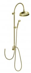 Sapho VANITY sprchový sloup k napojení na baterii, hlavová, ruční sprcha, teleskopický, bronz (SET06