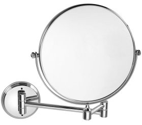 Sapho X-ROUND E kosmetické zrcátko závěsné, Ø 200mm, oboustranné, chrom (XR010)