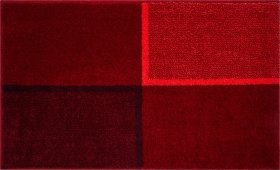 Grund DIVISO rubínová 60x100 cm, koupelnová předložka