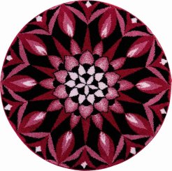 GRUND Mandala předložka SÍLA OKAMŽIKU bordó kruh 100 cm