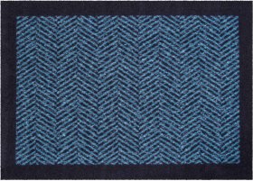 GRUND Rohožka do domácnosti HERRINGBONE modrá Rozměr: 60x85 cm