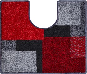 GRUND ATALA - Koupelnová předložka červená Rozměr: 50x60 cm s výřezem pro WC