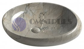 Sapho DALMA keramické umyvadlo na desku, 68x44 cm, grigio (MM313)