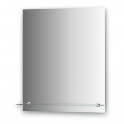 EVOFORM Zrcadlo BY0505 s fazetou a poličkou, rozměr 60 x 70 cm