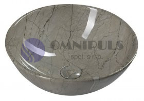 Sapho DALMA keramické umyvadlo na desku, Ø 42 cm, grigio (MM113)