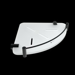 Nimco BORMO ČERNÁ Černá rohová police s ohrádkou IXI (BRC X208-X-90)