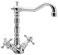 Sapho ANTEA stojánková umyvadlová baterie s retro hubicí s výpustí, chrom (3371)