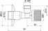 Novaservis Rohový ventil bez filtru 1/2"x 1/2" (CF3003/15)