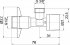 Novaservis Rohový ventil s krytkou a kovovou pákou 1/2x3/8 (CF3009/10)