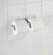 WENKO Držák WC papíru dvojitý BEZ VRTÁNÍ PowerLoc RICO kovově lesklý 7x27x7 cm