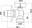 Novaservis Pračkový rohový ventil se zpětnou klapkou 1/2"x3/4" (CF3016)