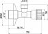 Novaservis Rohový ventil s krytkou a kovovou pákou 1/2"x3/4" (CF3002/20)