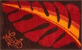 GRUND LEAF oranžová 60x100 cm, koupelnová předložka