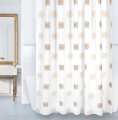Bellatex Čtverce béžové 180 x 200 cm sprchový závěs