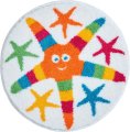 GRUND COOL STARS modro-červená ø 60 cm, Koupelnová předložka
