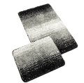 Bellatex Koupelnová sada předložek SILVER 60x100+60x50cm šedá/černá