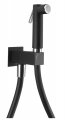 Sapho Nástěnný ventil s ruční bidetovou sprškou a bezpečnostní pojistkou,hranatý,černá mat (SG108NE)
