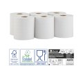 Merida REB701 - Papírové ručníky v rolích ECONOMY FLEXI MAXI, bílé, 1 vrst., 320 m, 6 rolí/bal