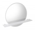 Sapho VISO kulaté zrcadlo s LED osvětlením a policí ø 70cm, bílá mat (VS070-01)